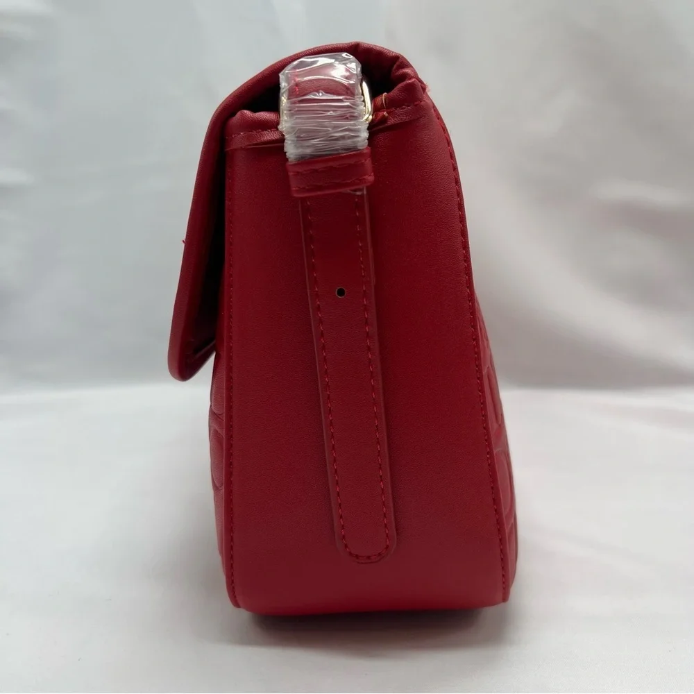 NWT CXL by Christian Lacroix Clara Embossed Logo‎ Shoulder Bag Red